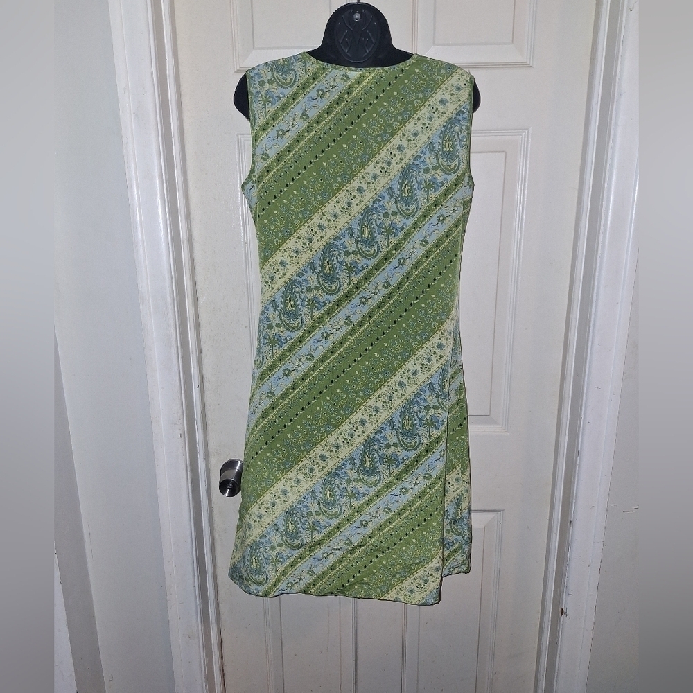 Mosaic Muumuu Floral Dress Size 10 - image 4
